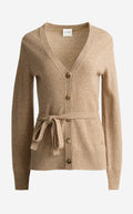 Cardigan In Wool Mouliné Knit