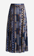 Skirt In Heritage Chain + Bridle Print