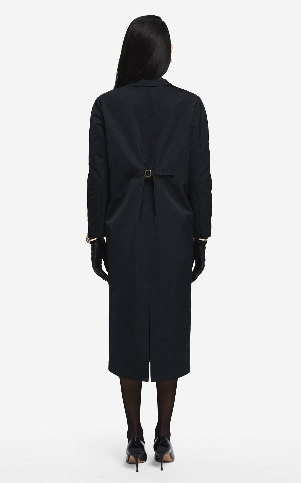 Long Coat in Duchesse Satin