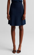Paneled Knit Flare Skirt