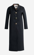 Long Coat in Duchesse Satin