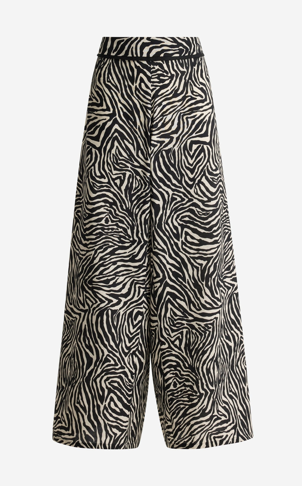 Romy Pant In Zebra Printed Linen Blend