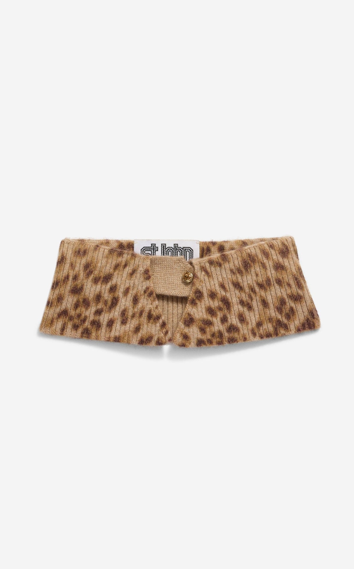 Collar in Leopard Print Cashmere Blend