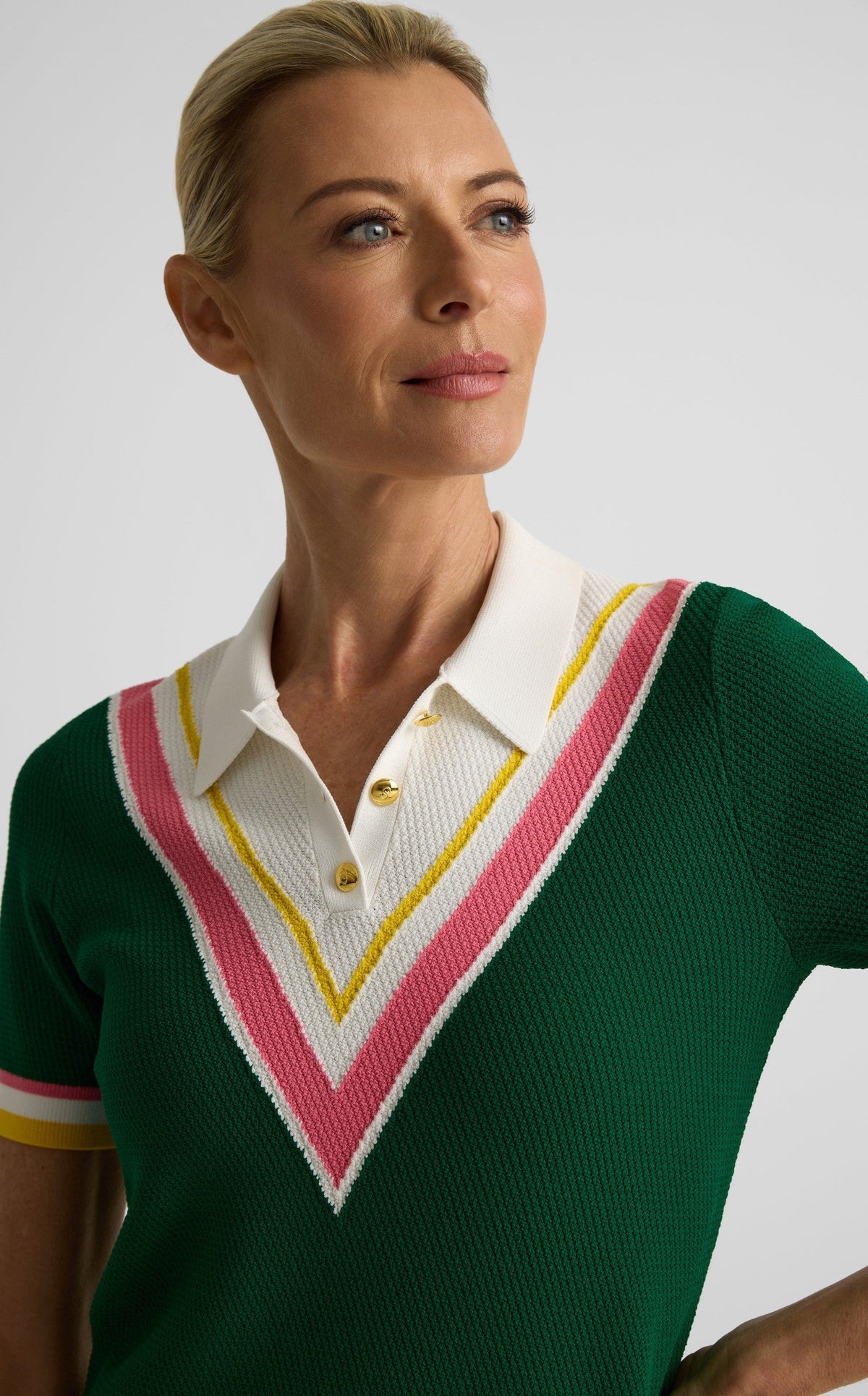 Kendall Sweater In Diagonal Texture Knit