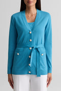 Belted V-Neck Cardigan