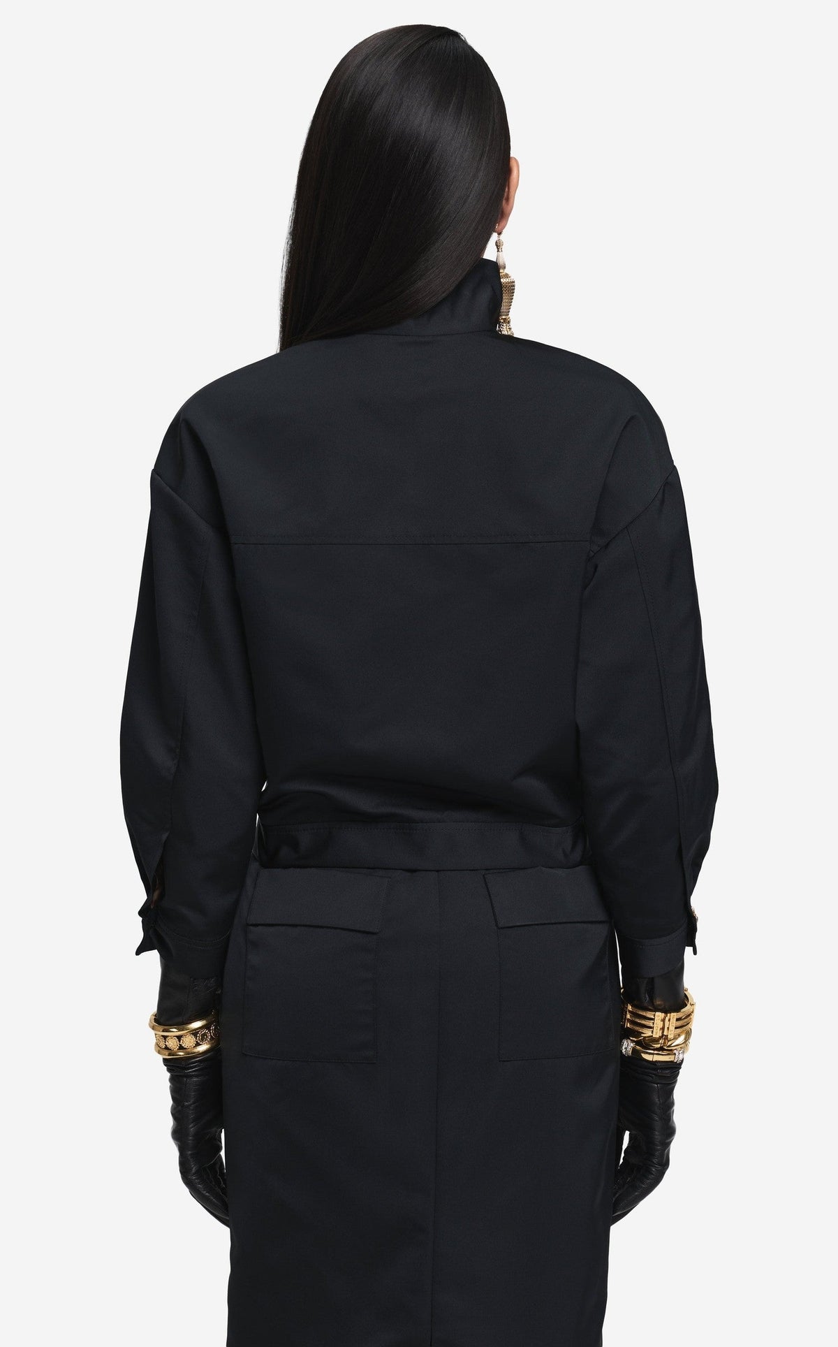 Bomber Jacket in Duchesse Satin