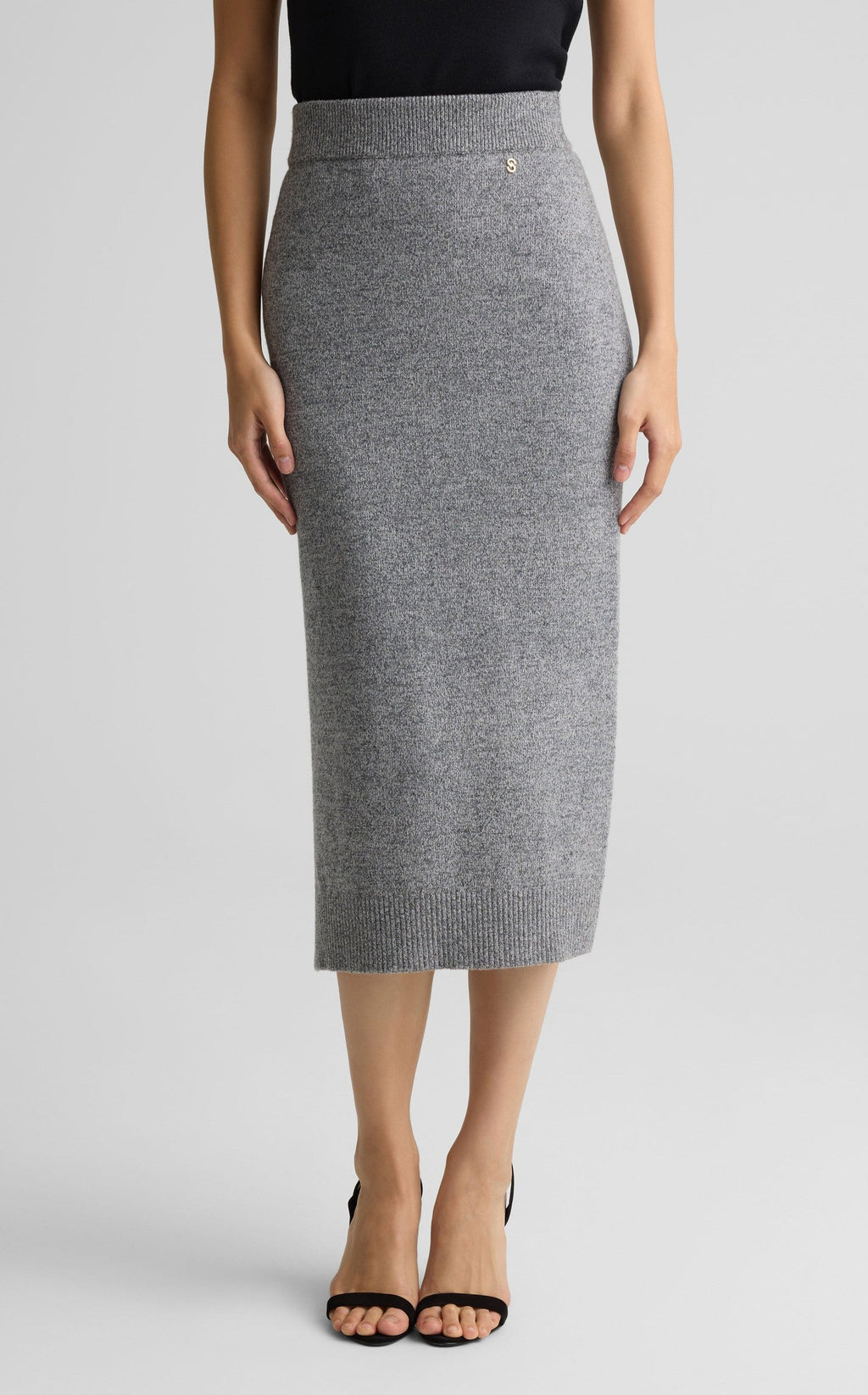 Skirt In Wool Mouliné Knit