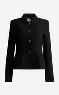 Peplum Jacket In Stretch Suiting