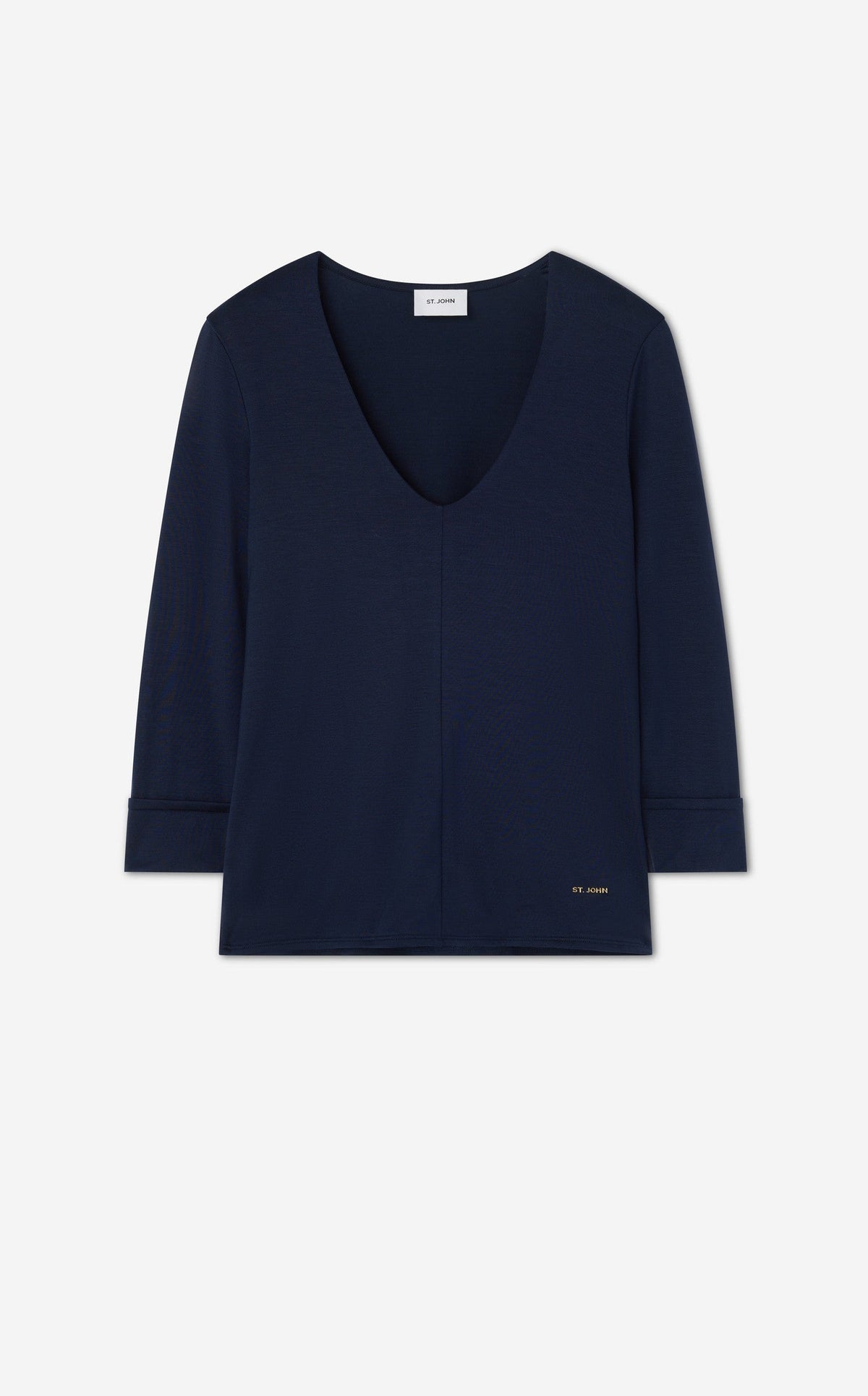 Polished Jersey V-Neck Top