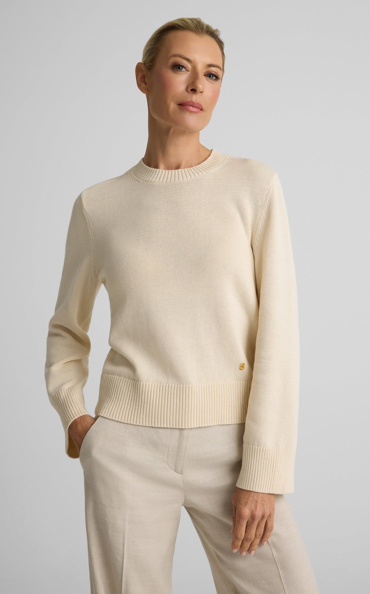 Tabitha Sweater In Lightweight Cotton Knit