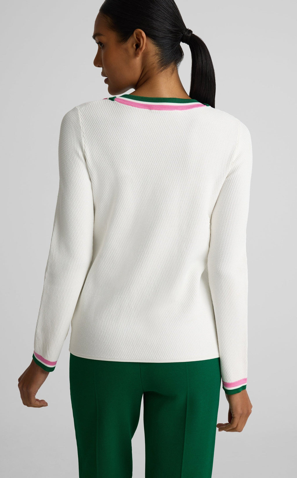 Marjorie Sweater In Diagonal Texture Knit