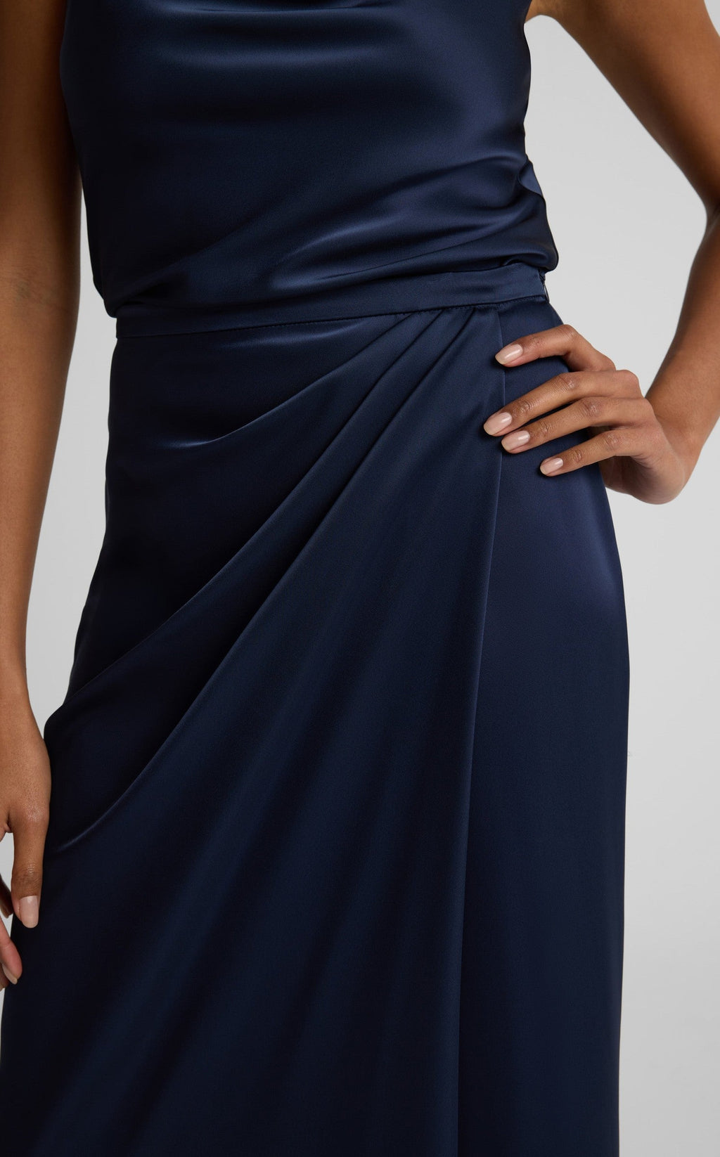Penelope Skirt In Liquid Satin