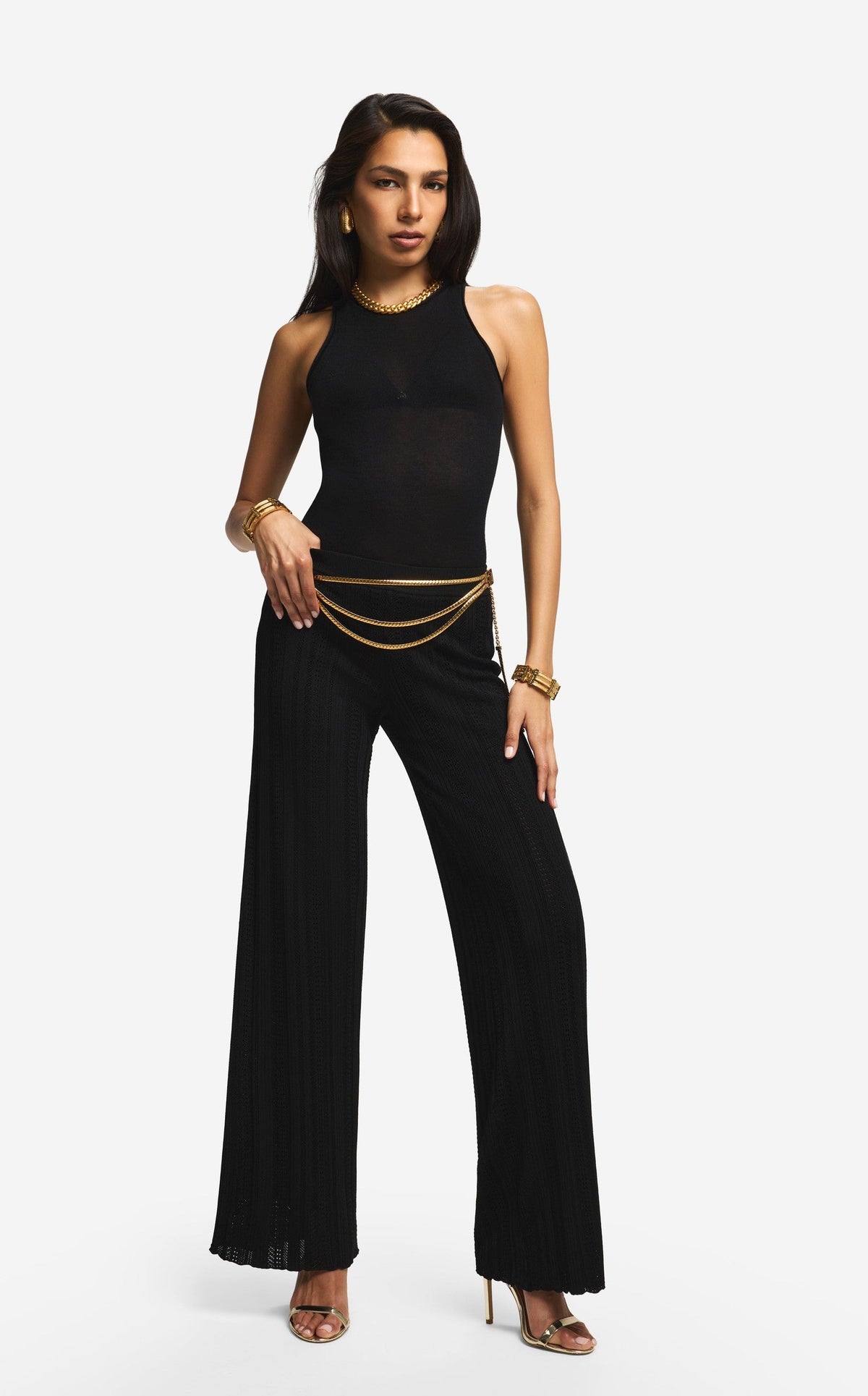 Pant in Pointelle Knit