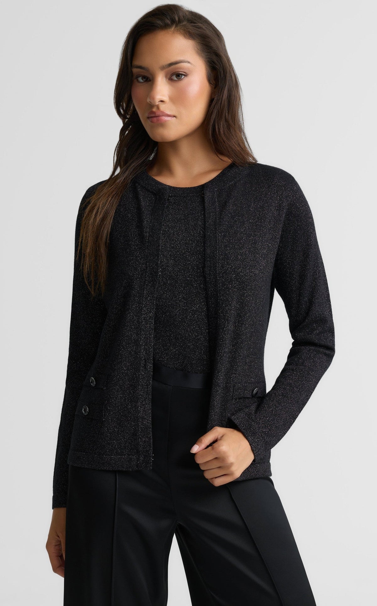 Metallic Knit Cardigan