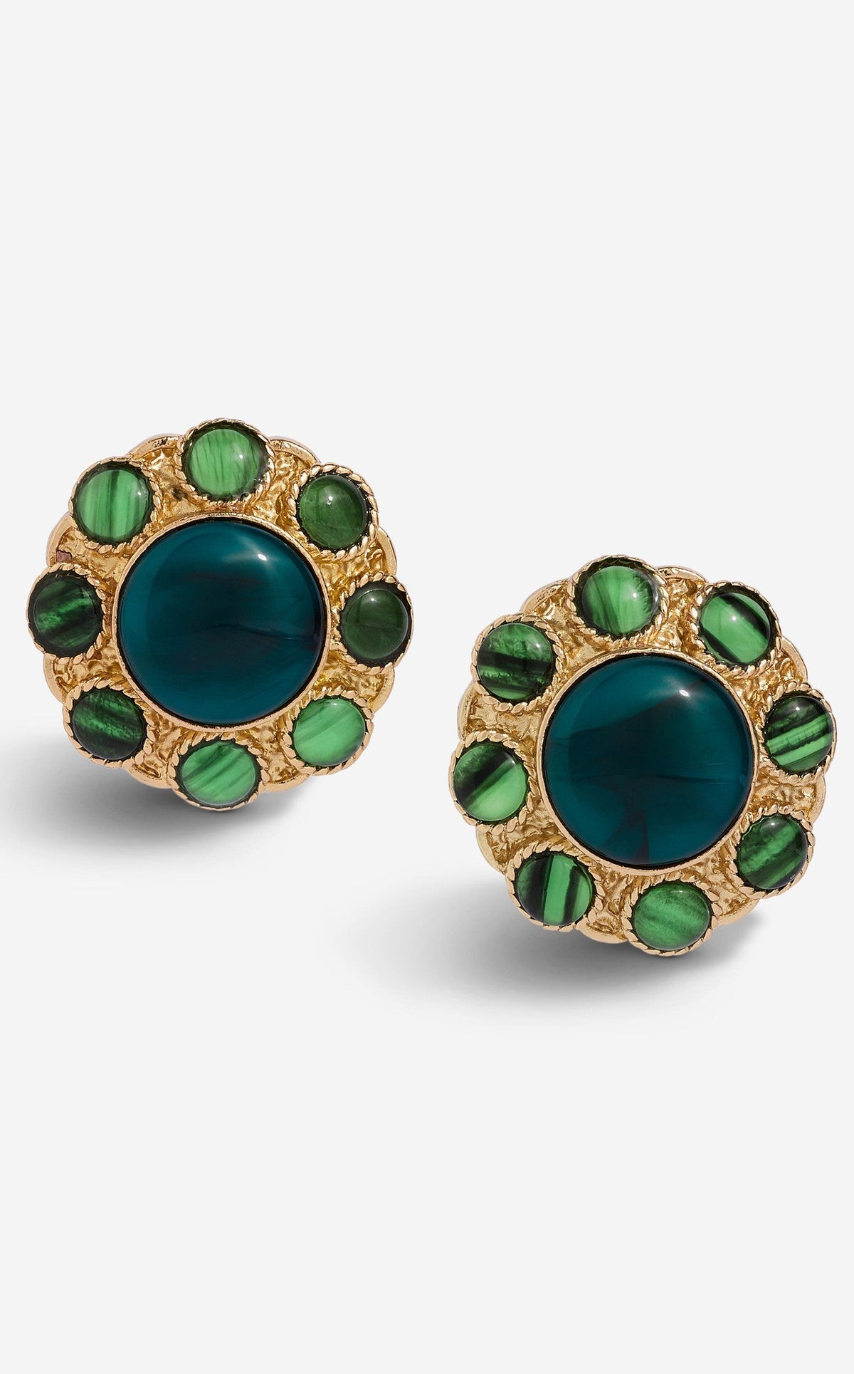 Earrings with Cabochons & Crystals