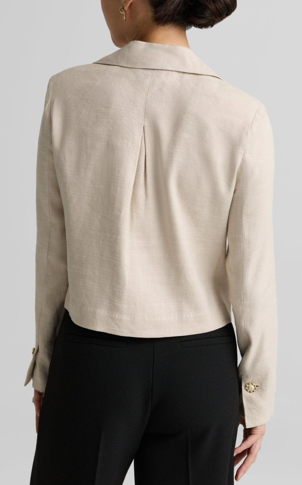 Caroline Jacket In Stretch Linen Twill