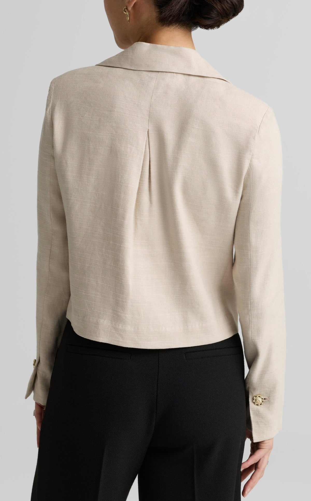 Caroline Jacket In Stretch Linen Twill