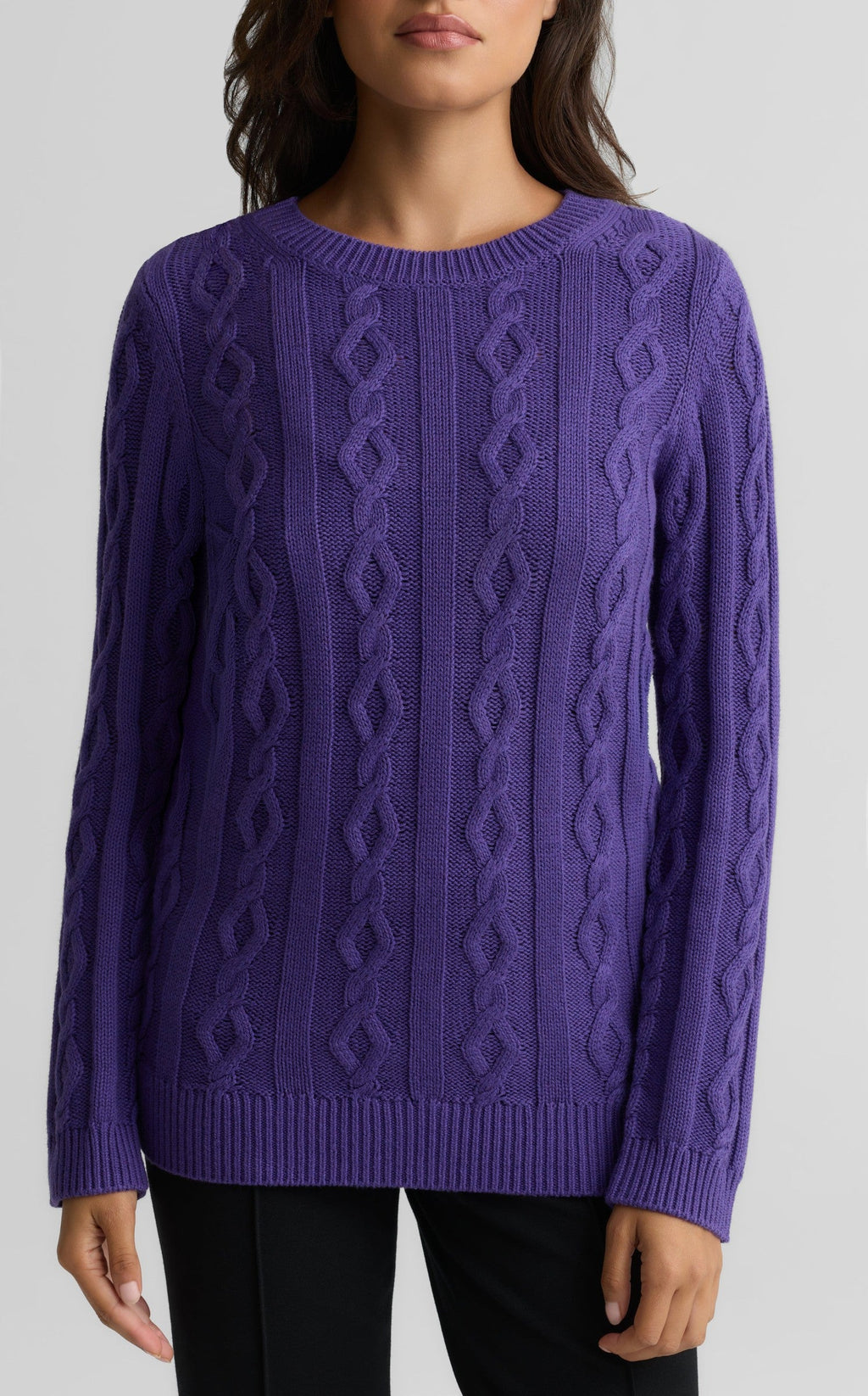 Cotton Cashmere Cable Knit Sweater