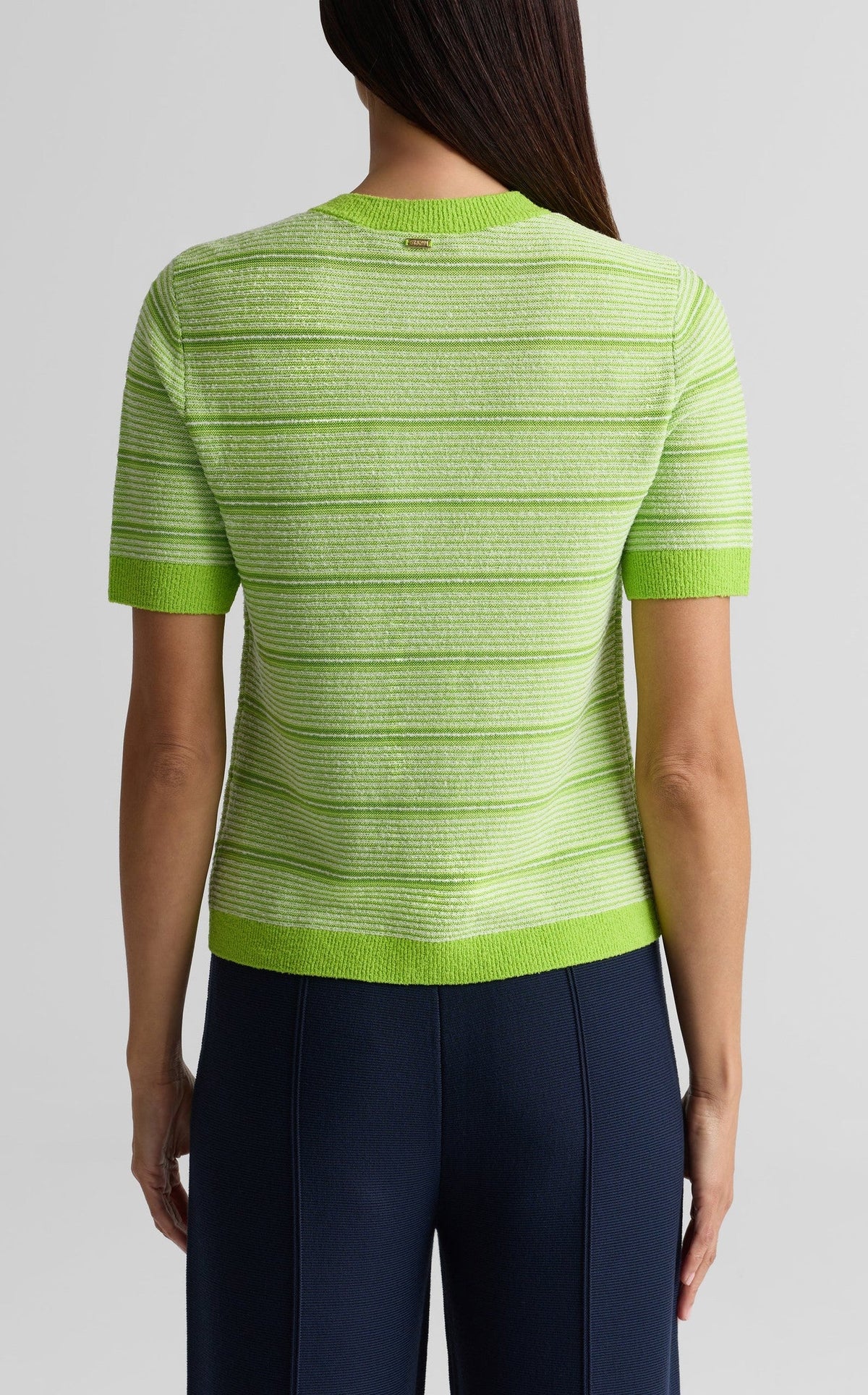 Striped Short Sleeve Cardigan