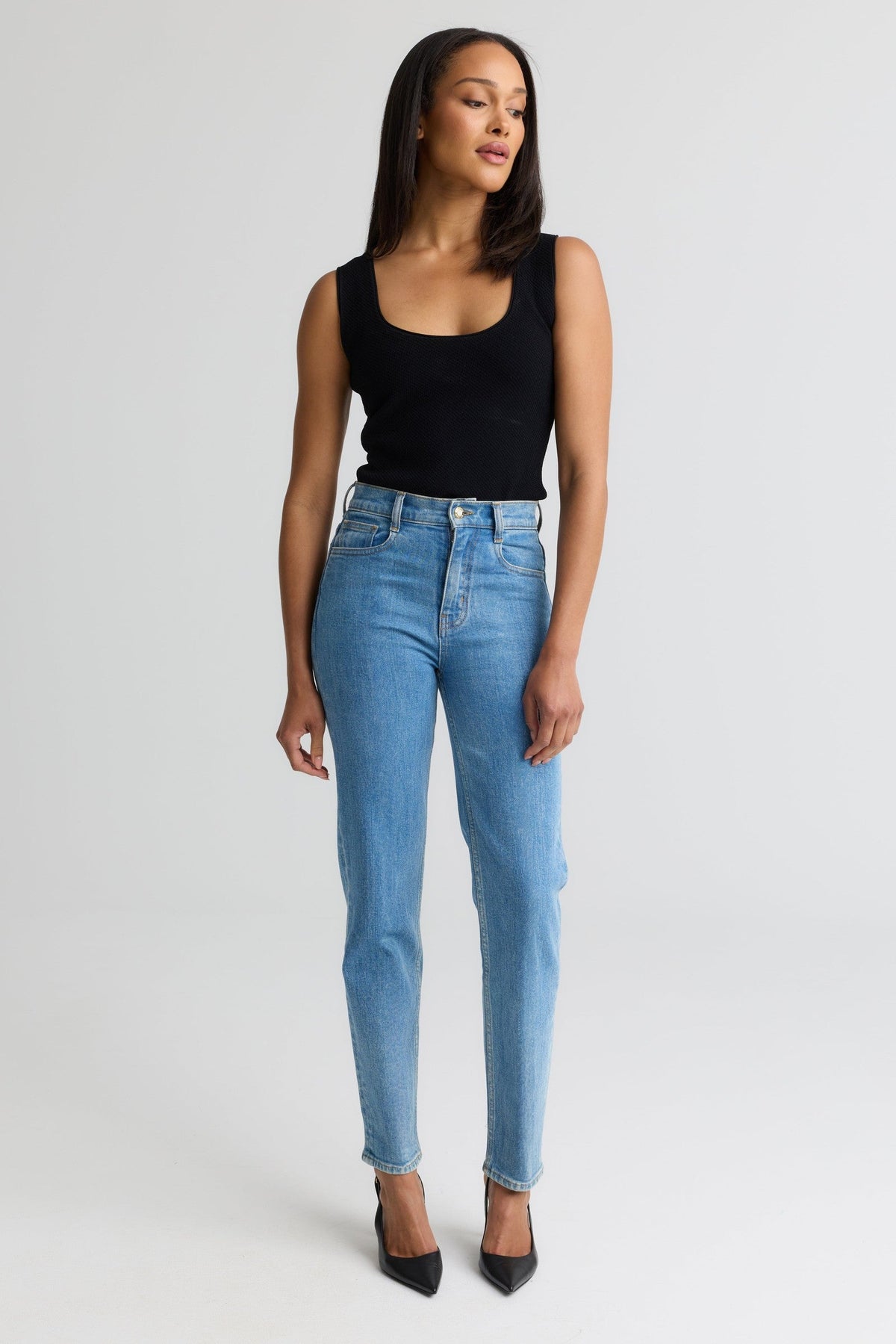 Isabel Pant In Stretch Denim