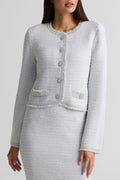 Textured Crewneck Jacket