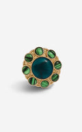Brooch with Cabochons & Crystals