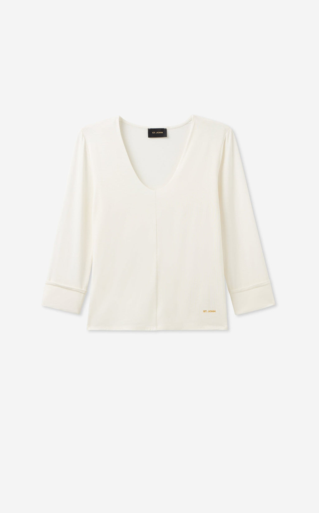 Polished Jersey V-Neck Top