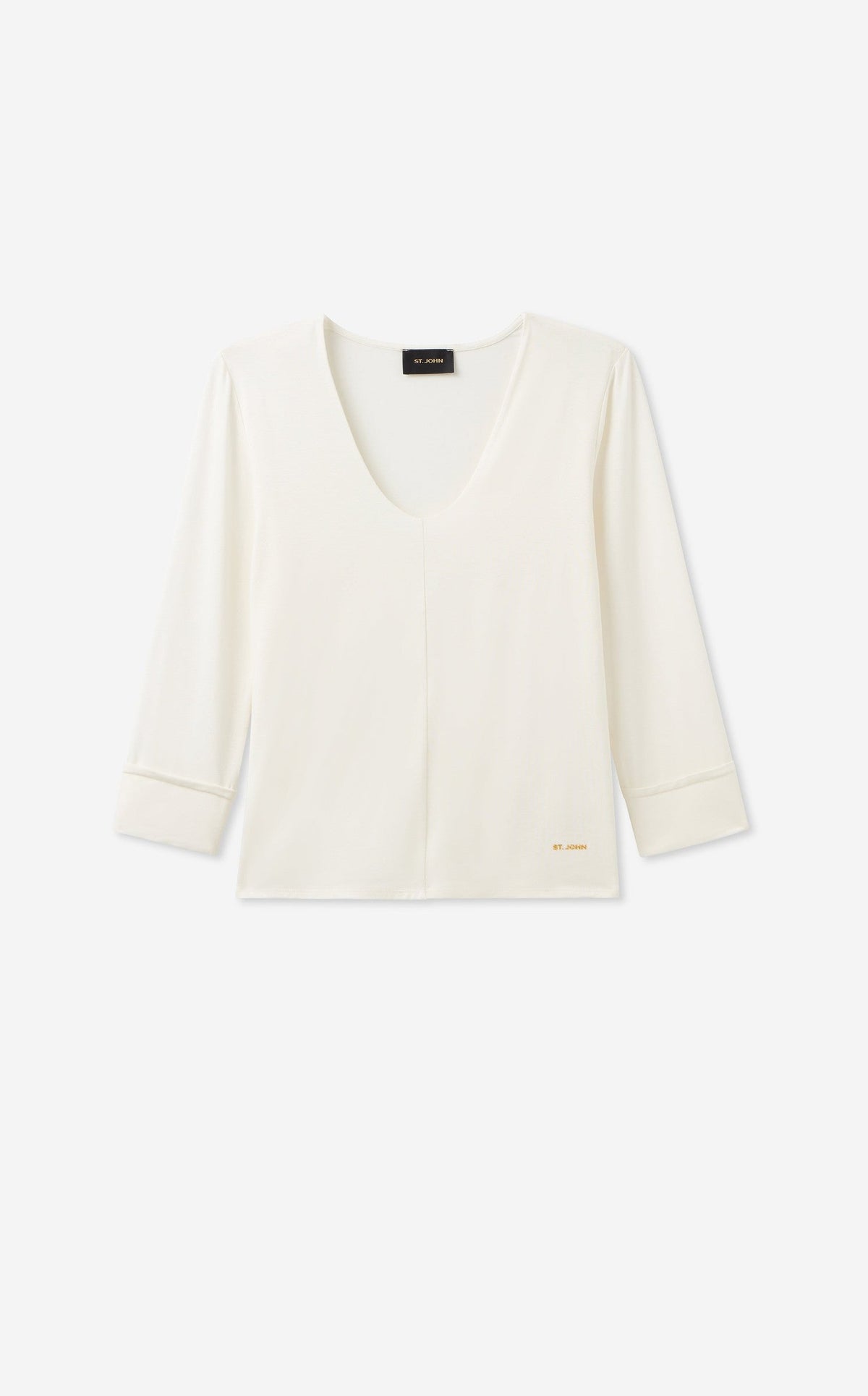 Polished Jersey V-Neck Top