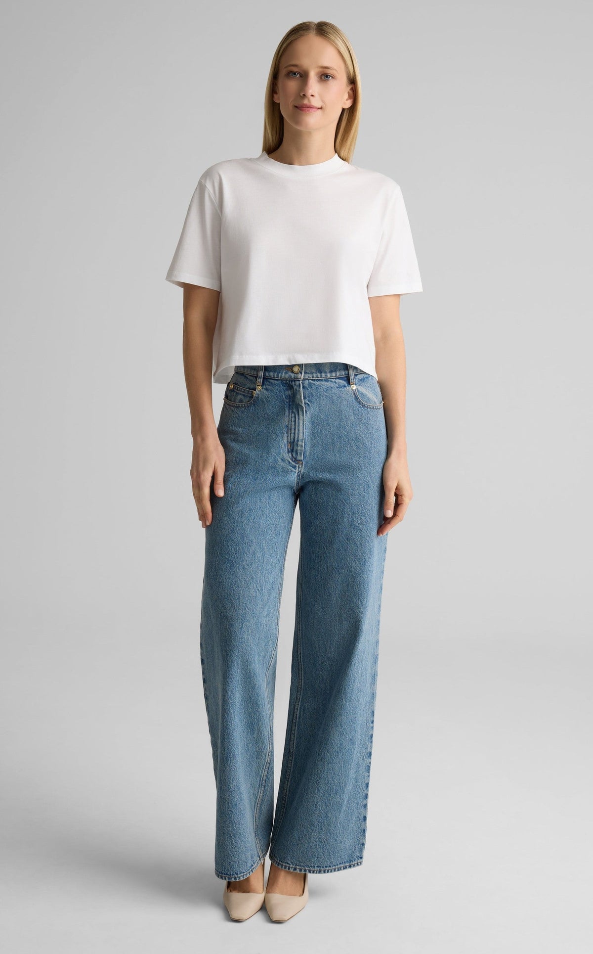 Short Sleeve Jersey Cropped Top