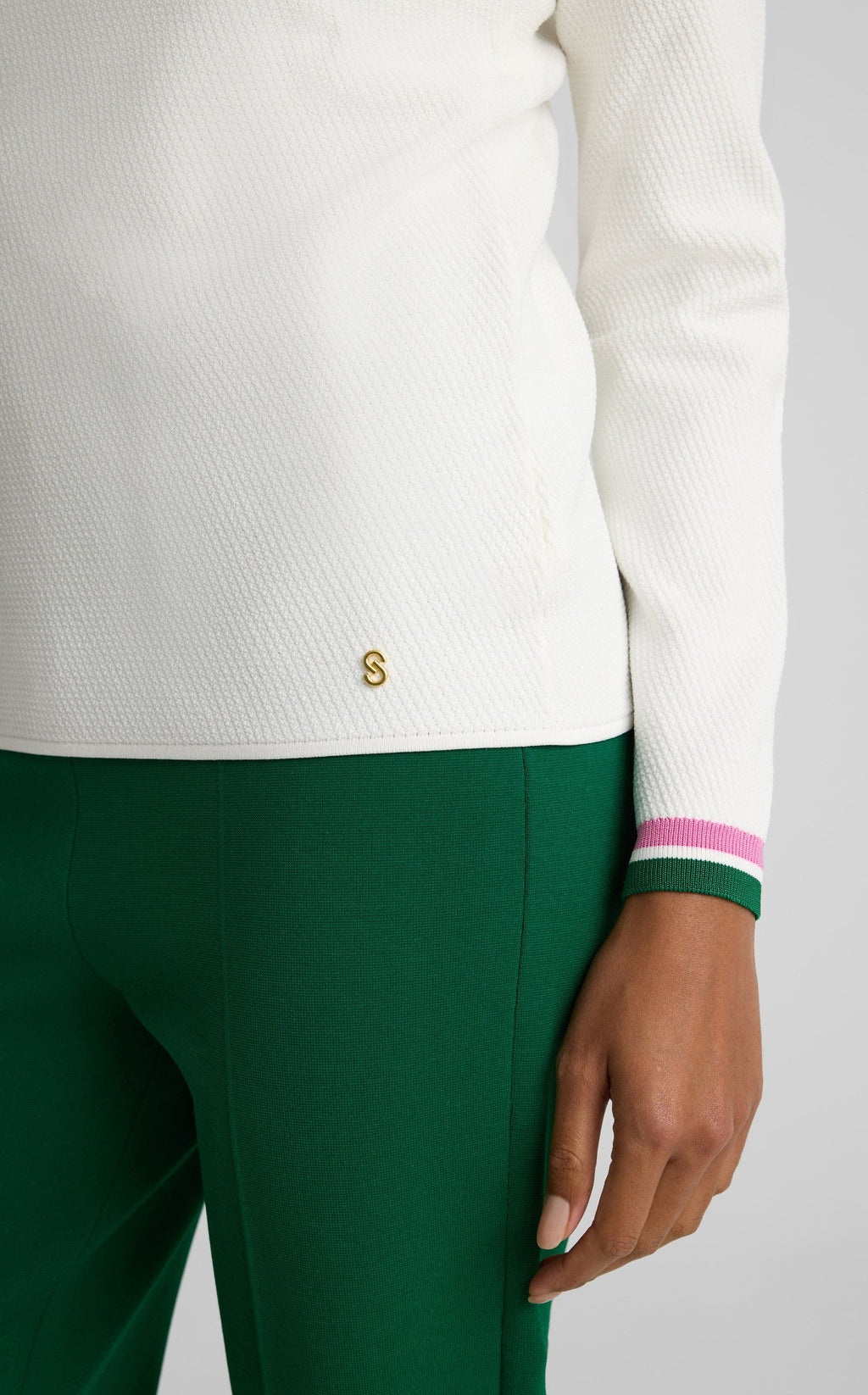 Marjorie Sweater In Diagonal Texture Knit
