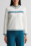 Striped Zip Knit Jacket