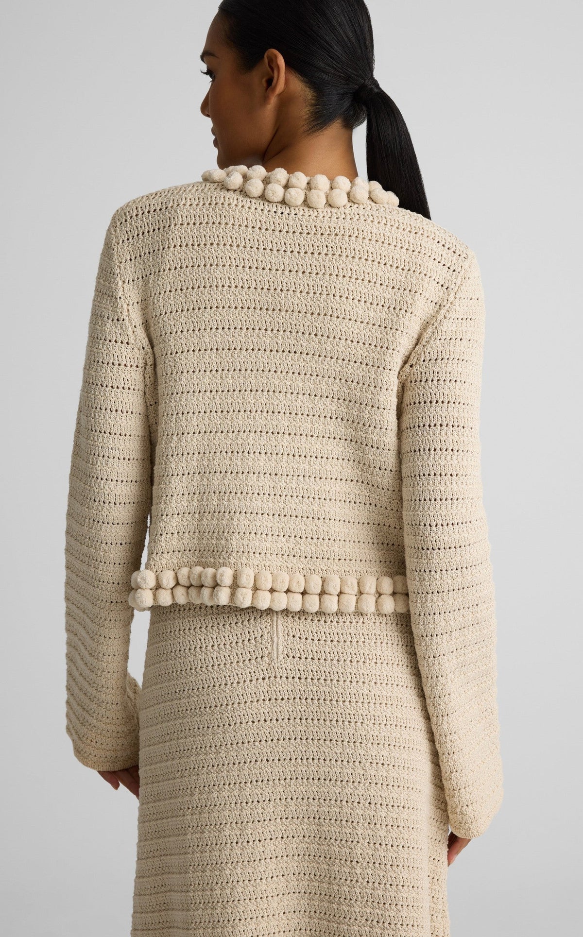 Helen Jacket In Artisanal Crochet Knit