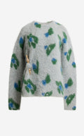 Sweater in Brushed Alpaca Blend Jacquard