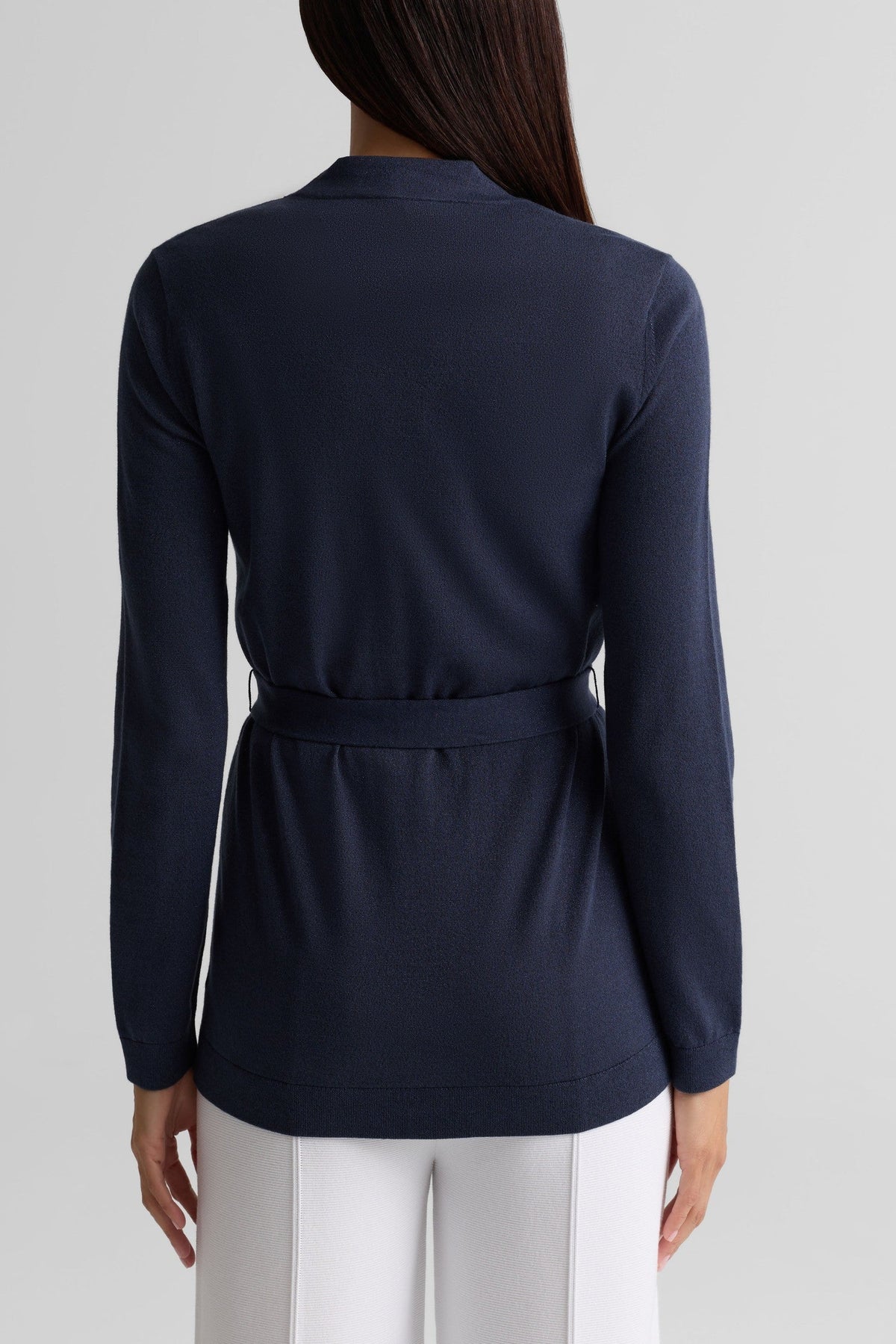 Belted V-Neck Cardigan