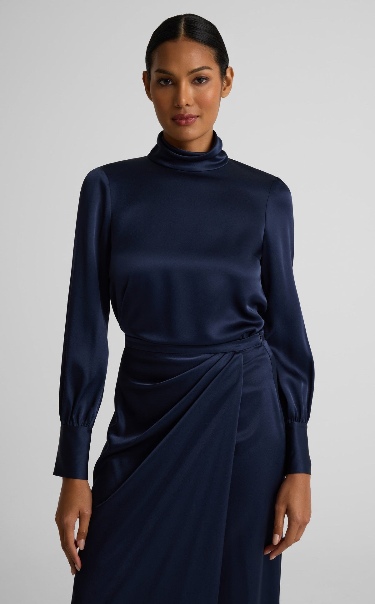 Frances Top In Liquid Satin
