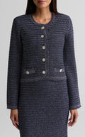 Textured Crewneck Jacket