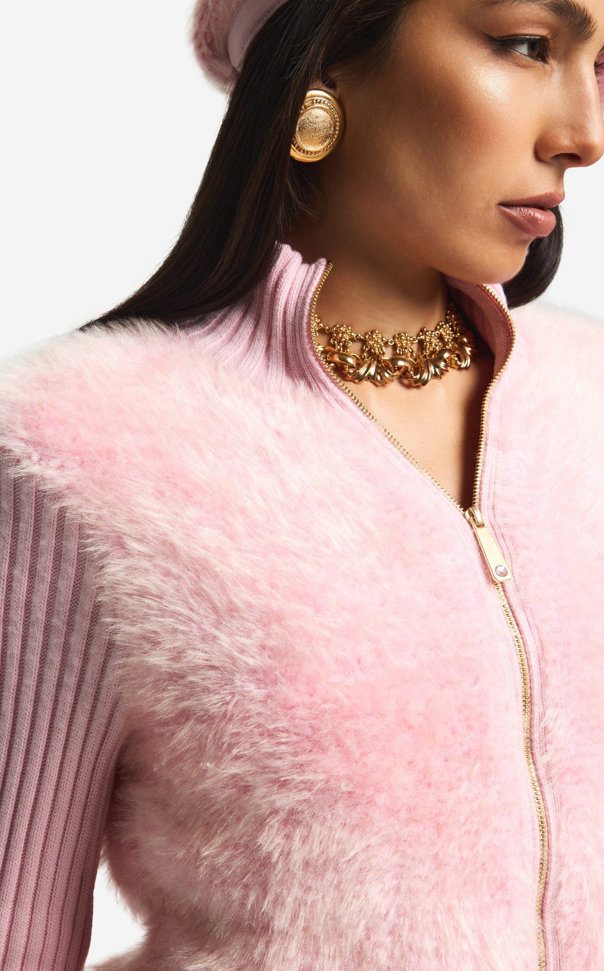 Jacket in Knit Fur