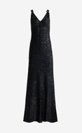 Wendy Gown In Geo Sequin Embroidered Tulle