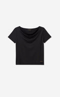 Polished Jersey Cowl Neck Top