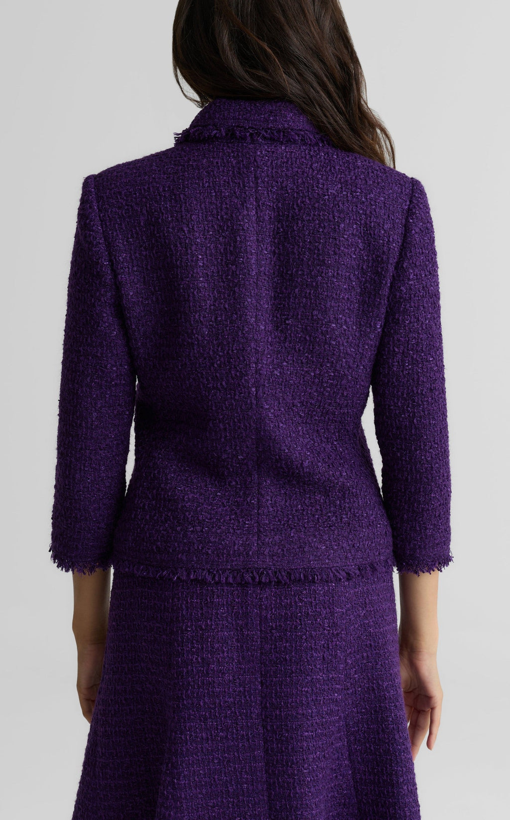 Textured Tweed Four-Pocket Jacket