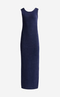 Gown In Metallic DoubleFace Knit