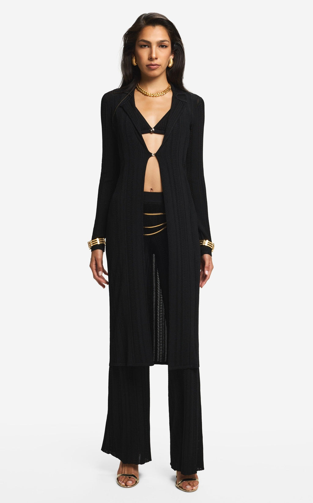 Duster in Pointelle Knit