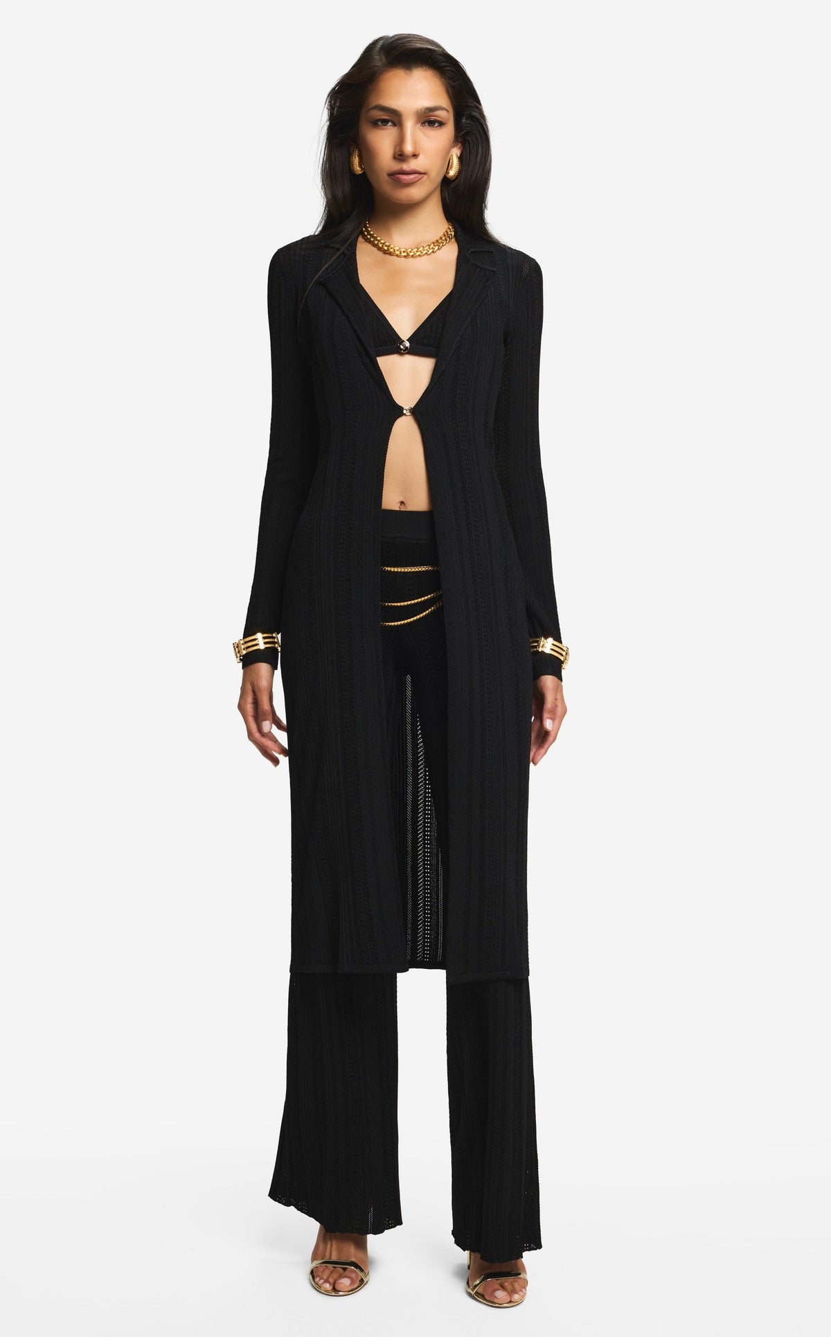 Duster in Pointelle Knit