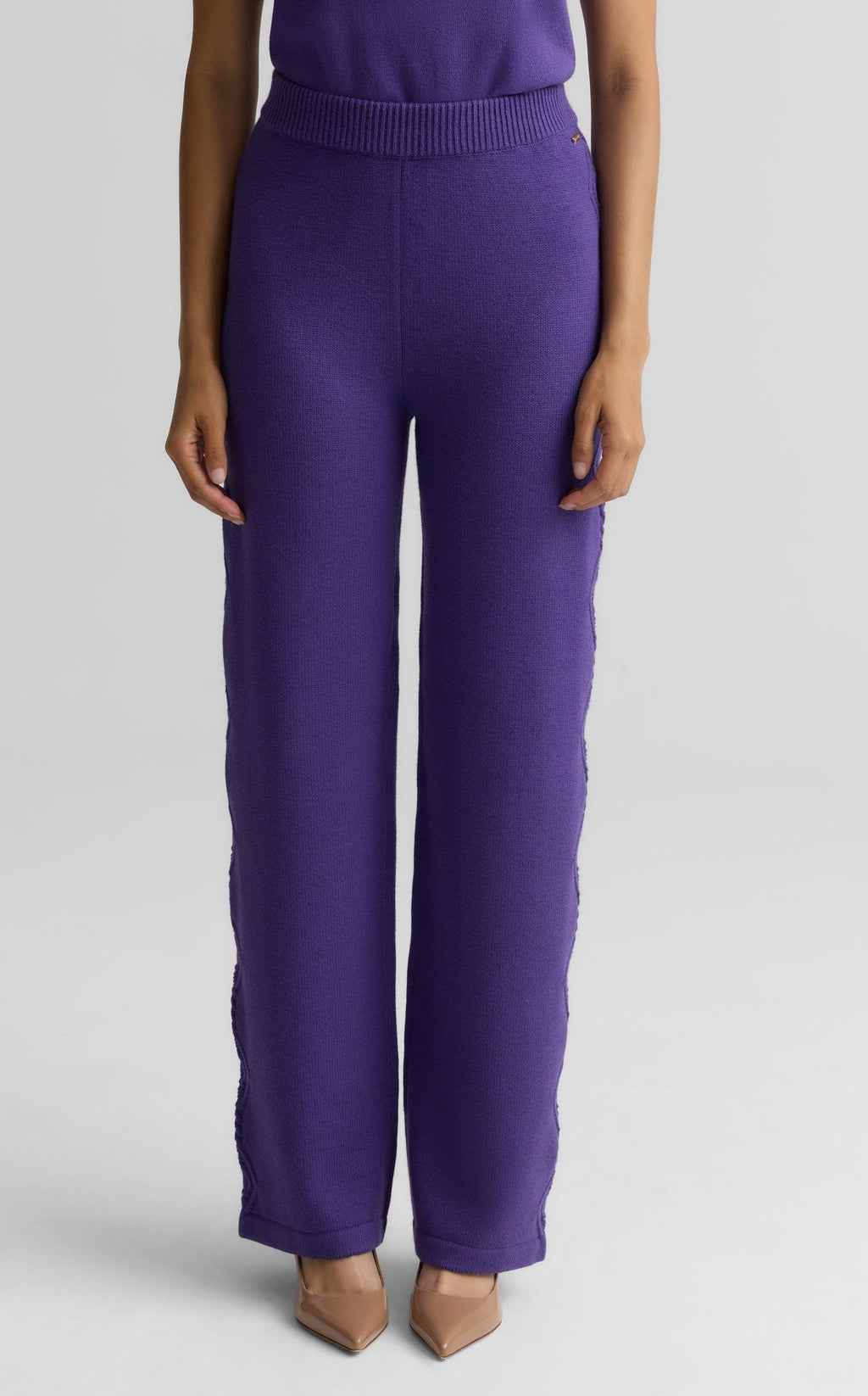 Cotton Cashmere Cable Knit Pants