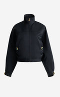 Bomber Jacket in Duchesse Satin