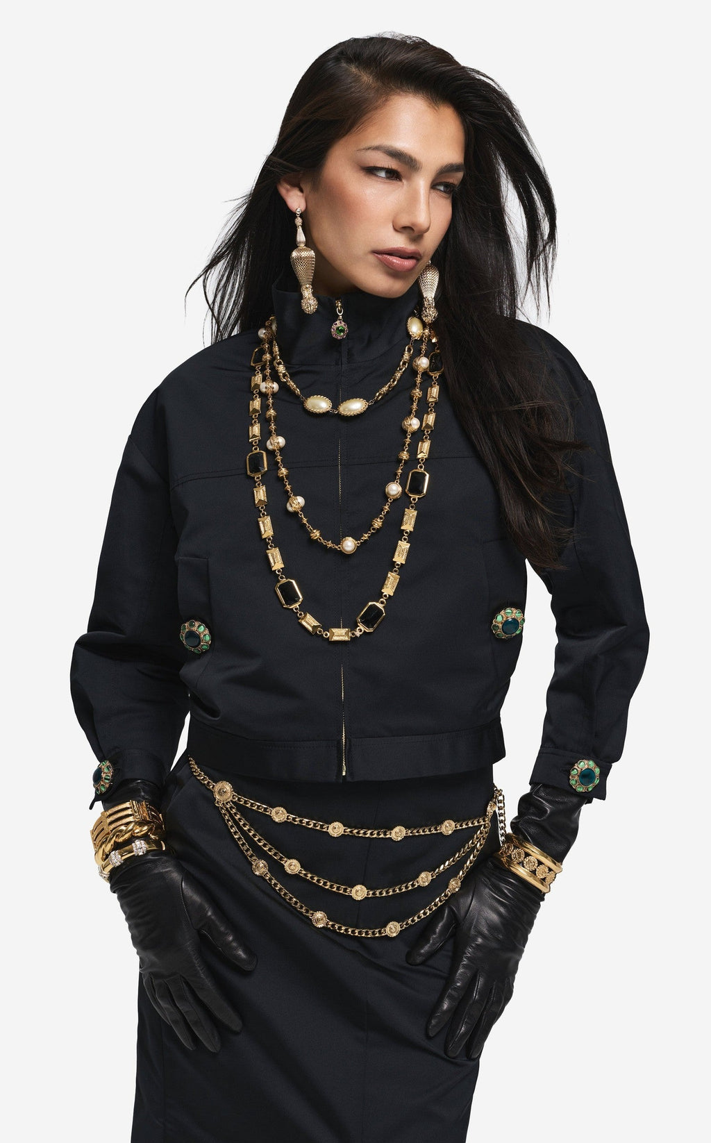Bomber Jacket in Duchesse Satin