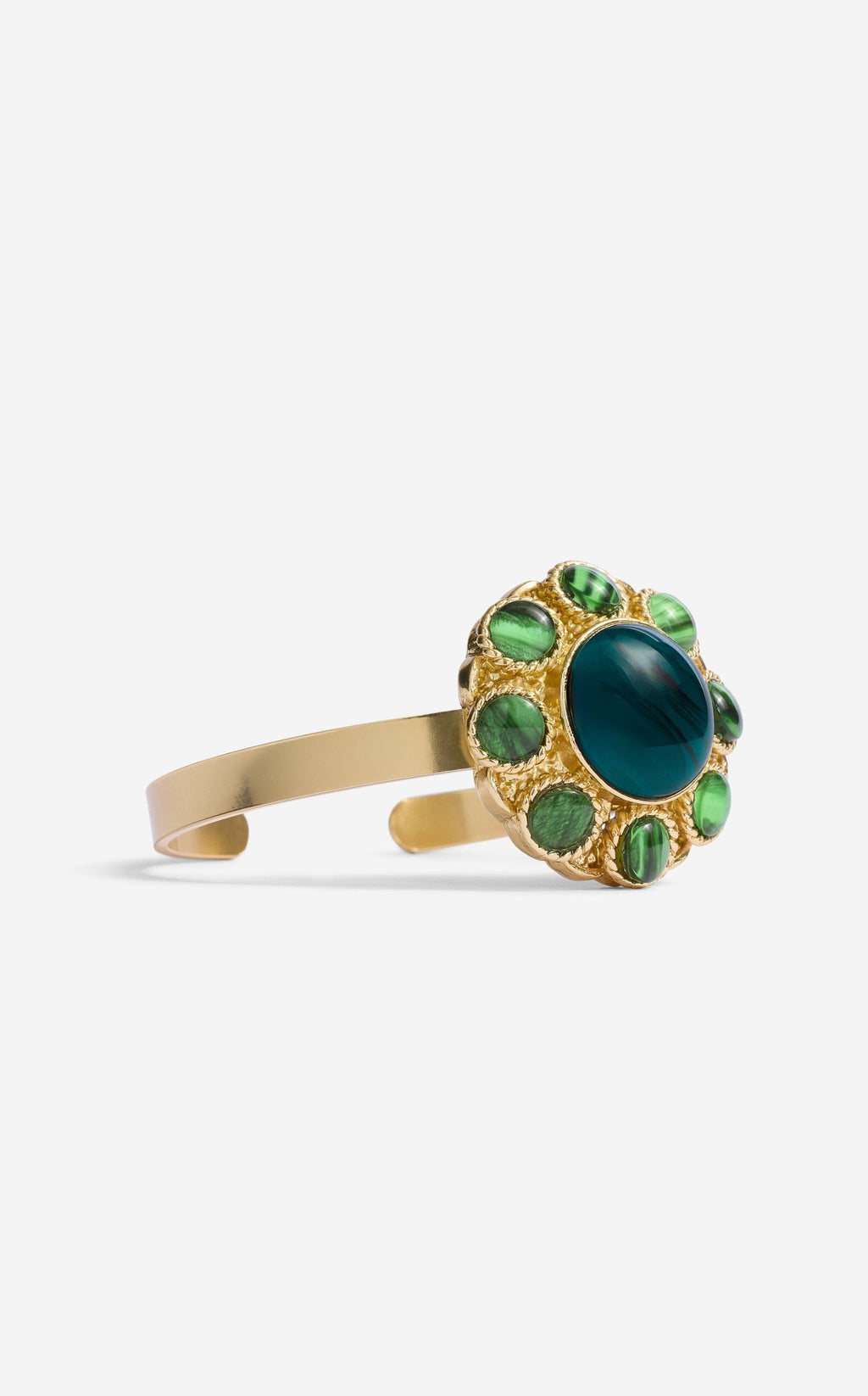 Cuff with Cabochons & Crystals