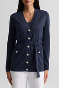 Belted V-Neck Cardigan