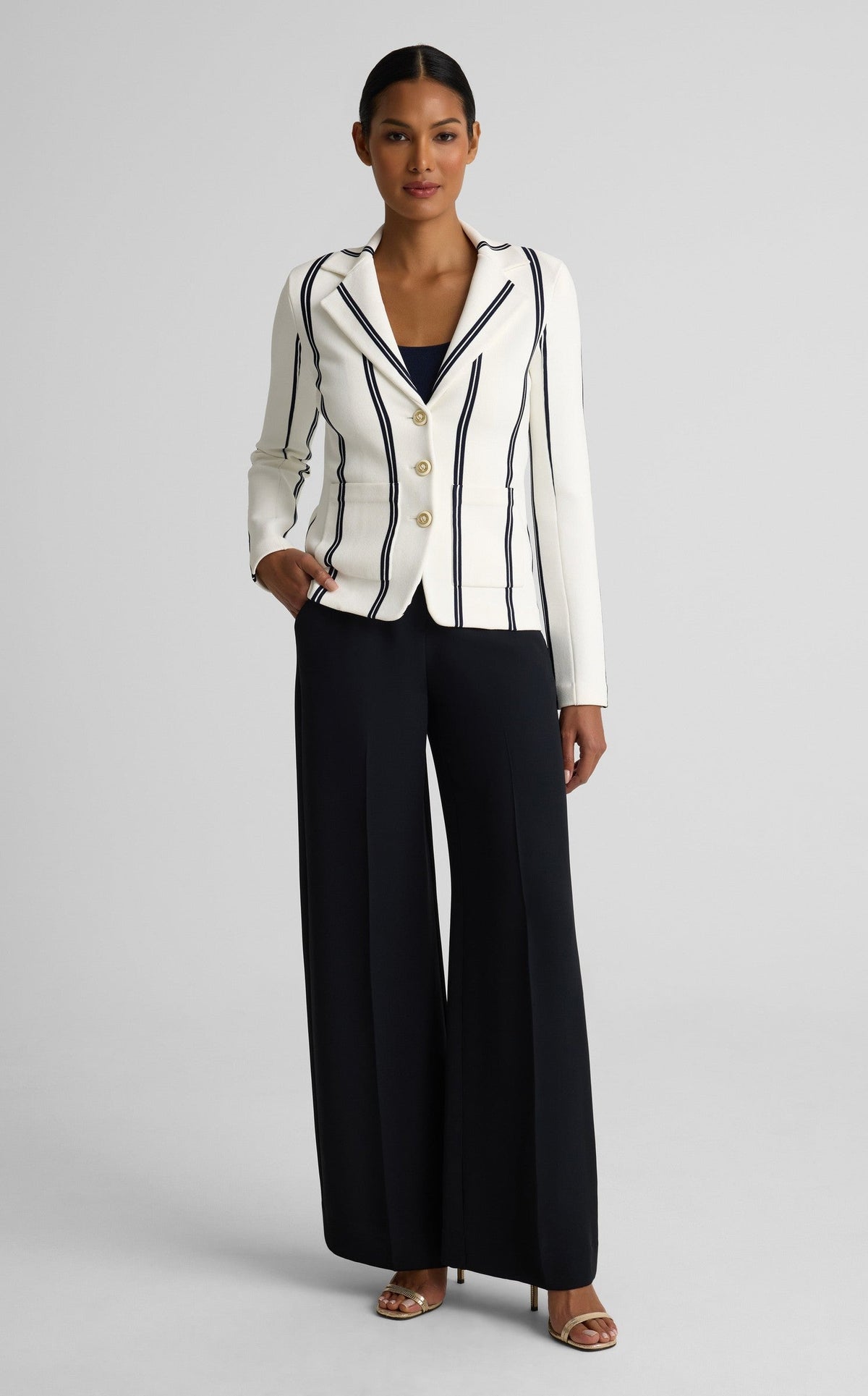 Carter Jacket In Roma Crepe Knit