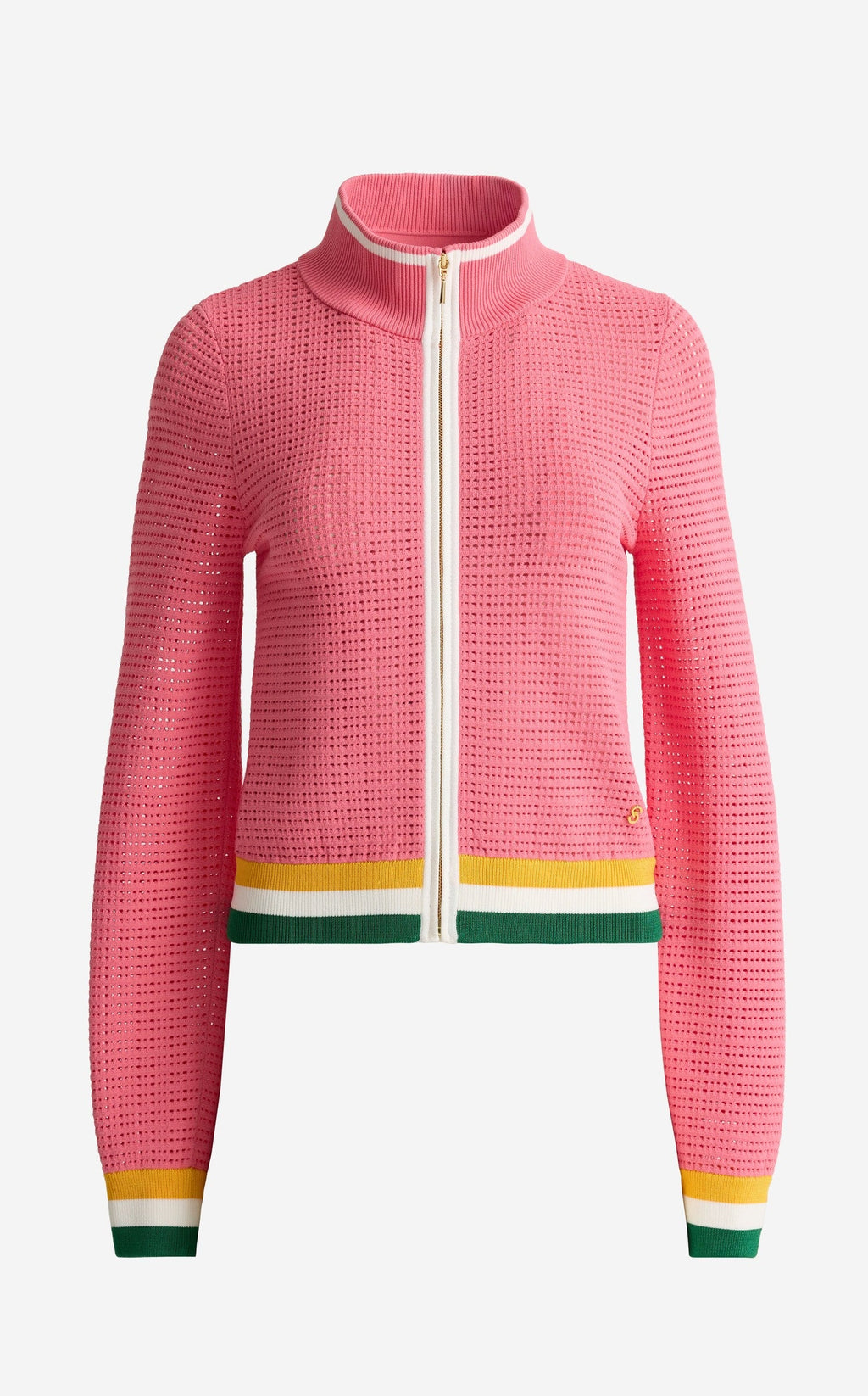 Savannah Sweater In Geometric Pointelle Knit